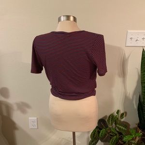 Caution To The Wind Tops - NWOT Striped Wrap Crop Top Caution To The Wind Tops - NWOT Striped Wrap Crop Top